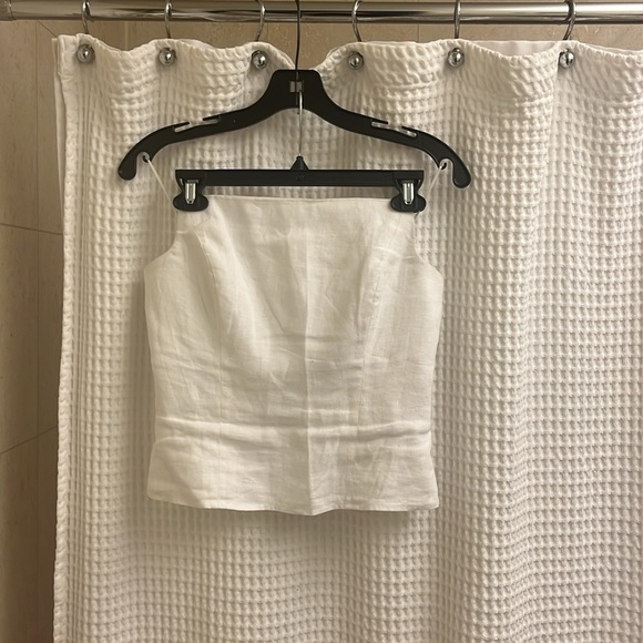 Reformation Dani Linen Top Sz 6 - Picture 5 of 8